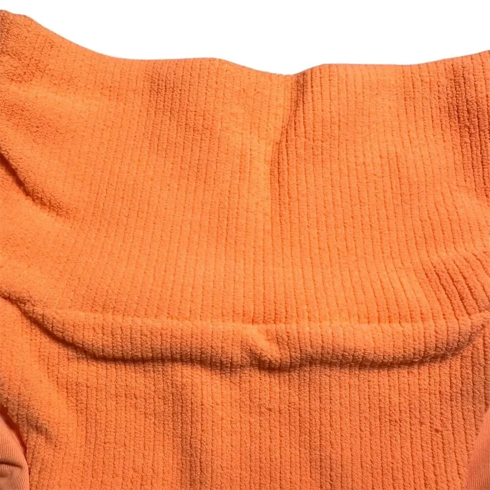 NWT Free People x Toast Swim Women's Banded Waist Bikini Bottom XS Nectarine Rib - Image 2