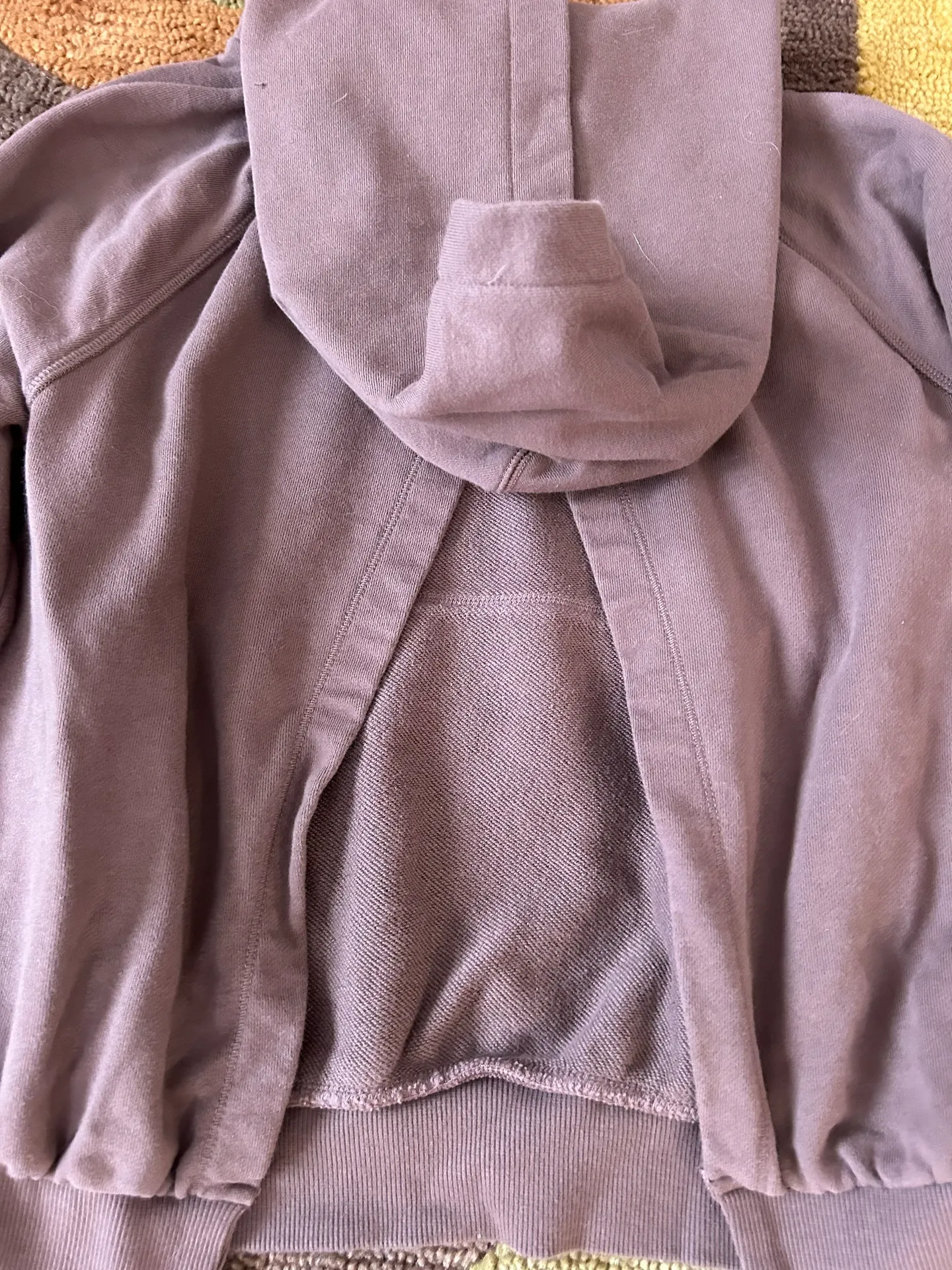 Moonrise Hoodie Sweatshirt Split Open Back Dusty Purple Women’s Small - Image 4