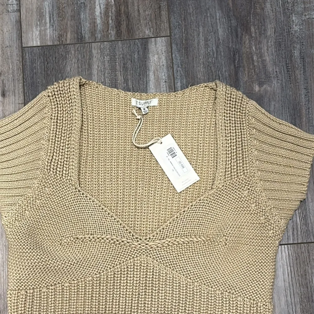 NEW Z SUPPLY prim sweater top in rattan medium - Image 9