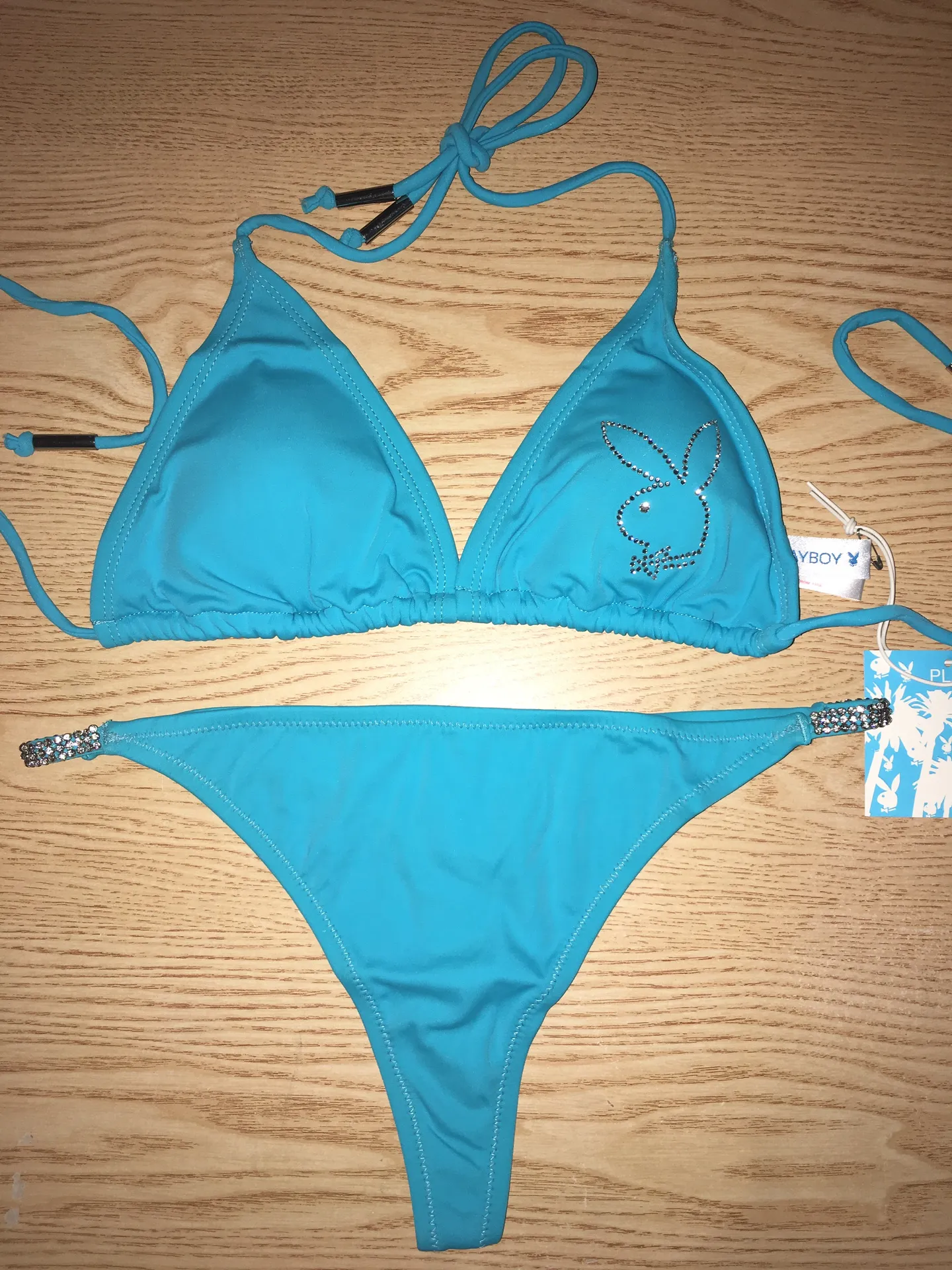 New  Rhinestones Thong Swimsuit Bikini Medium/Large - Image 3