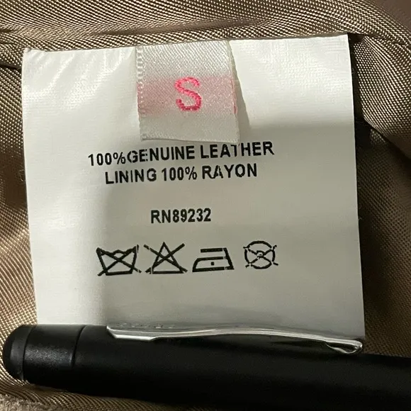 Jill Stuart Italy Genuine Leather Suede‎ Trucker Jacket size small - Image 4