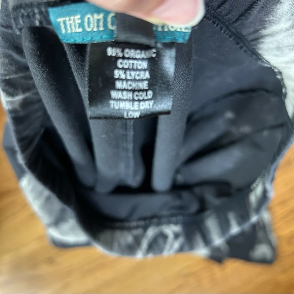 The Om Collection | Isabel Pant Crystal Tie Dye Bell Bottom Yoga Pants Size L Black Size L - Image 7