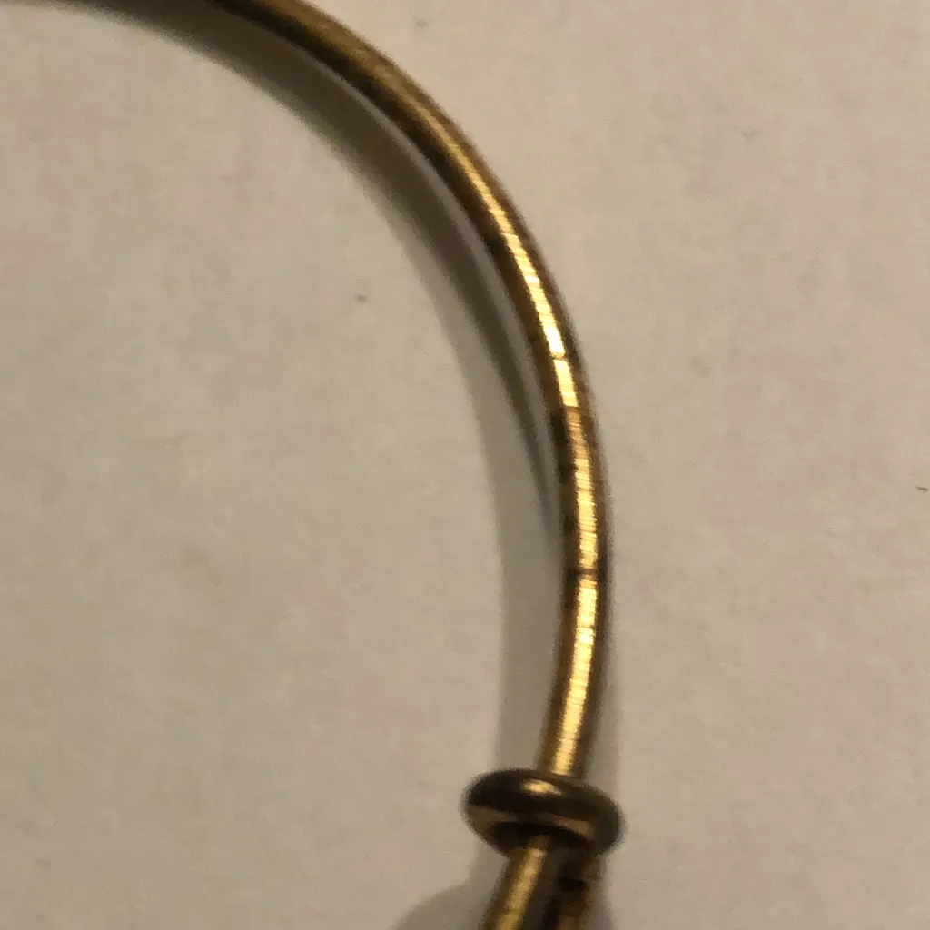 Alex and Ani Aged Gold Tone Guardian of Peace Angel Charm Bangle Bracelet - Image 4