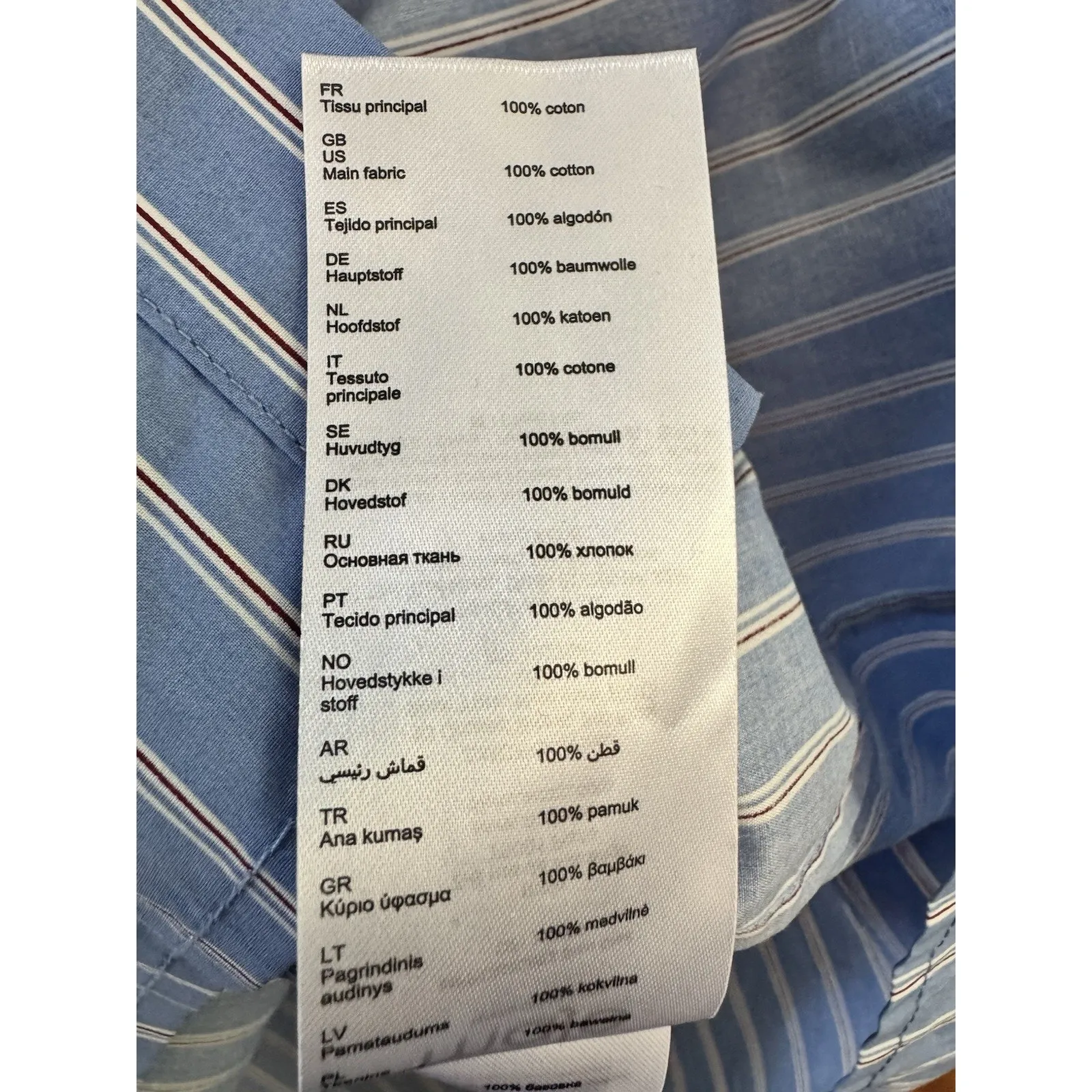 Maje NWT  Calia Blue Stripe Long Sleeve Button Front Ruffle Blouse Top Large (3) - Image 8