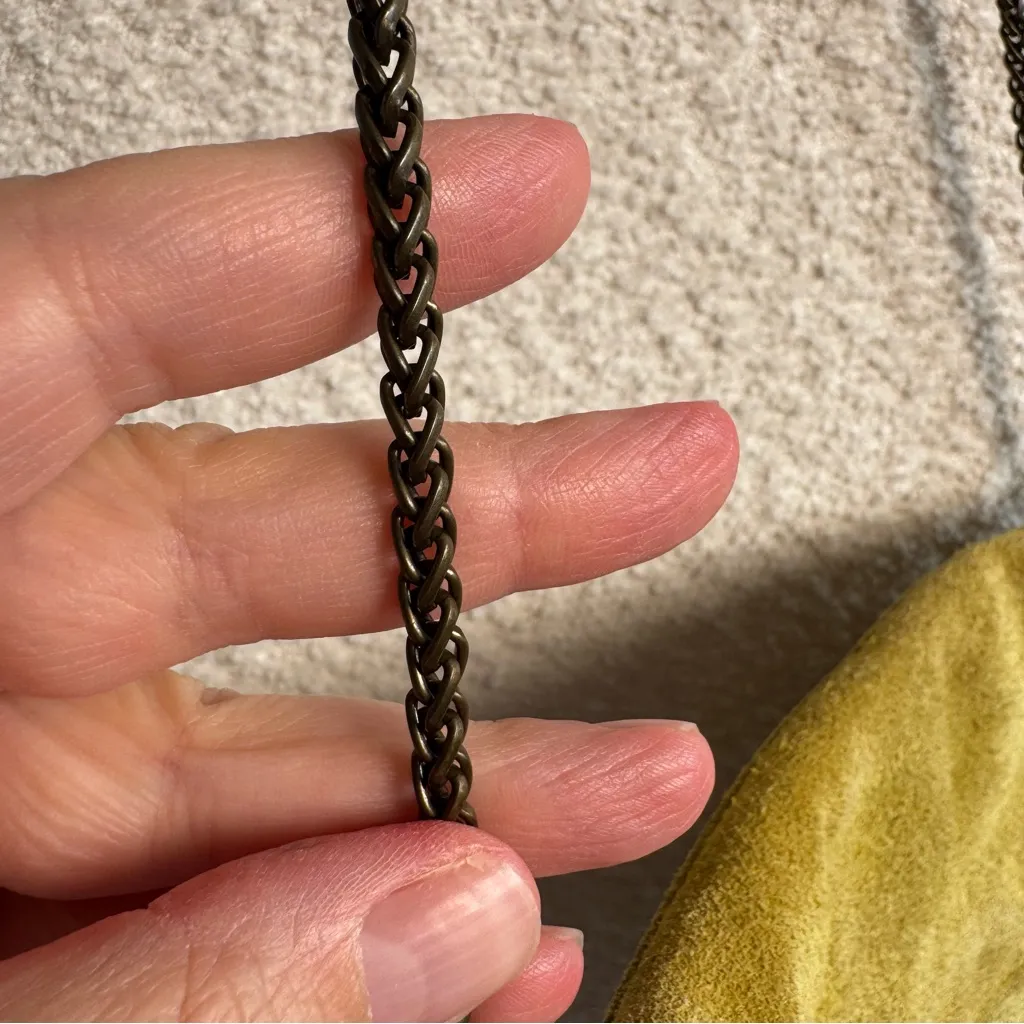 Free People Suede Shoulder Bag Crossbody Bag in Mustard Yellow - Image 5