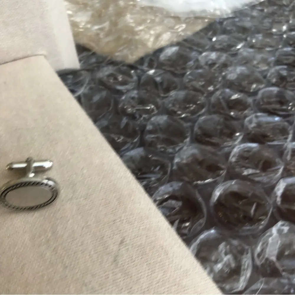 Vintage Silver tone cuff link - Image 3