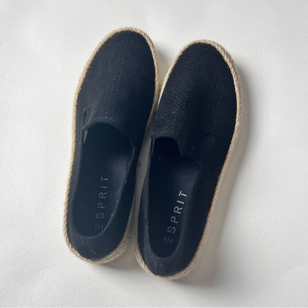 ESPRIT Women's Black  Erika Espadrille Slip-On Sneaker Sz 6.5 - Image 8