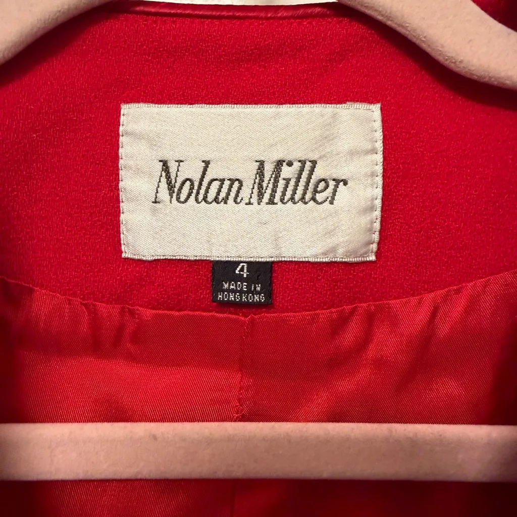 Nolan Miller Women’s Vintage Red Jacket Blazer 80s Long Sleeve Size 4 - Image 4