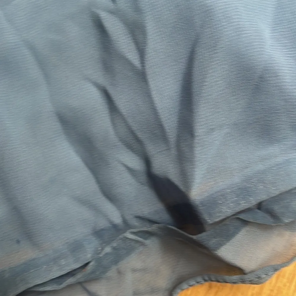 David’s Bridal Light Blue Chiffon V-Neck Maxi Gown Size 2 - Image 8