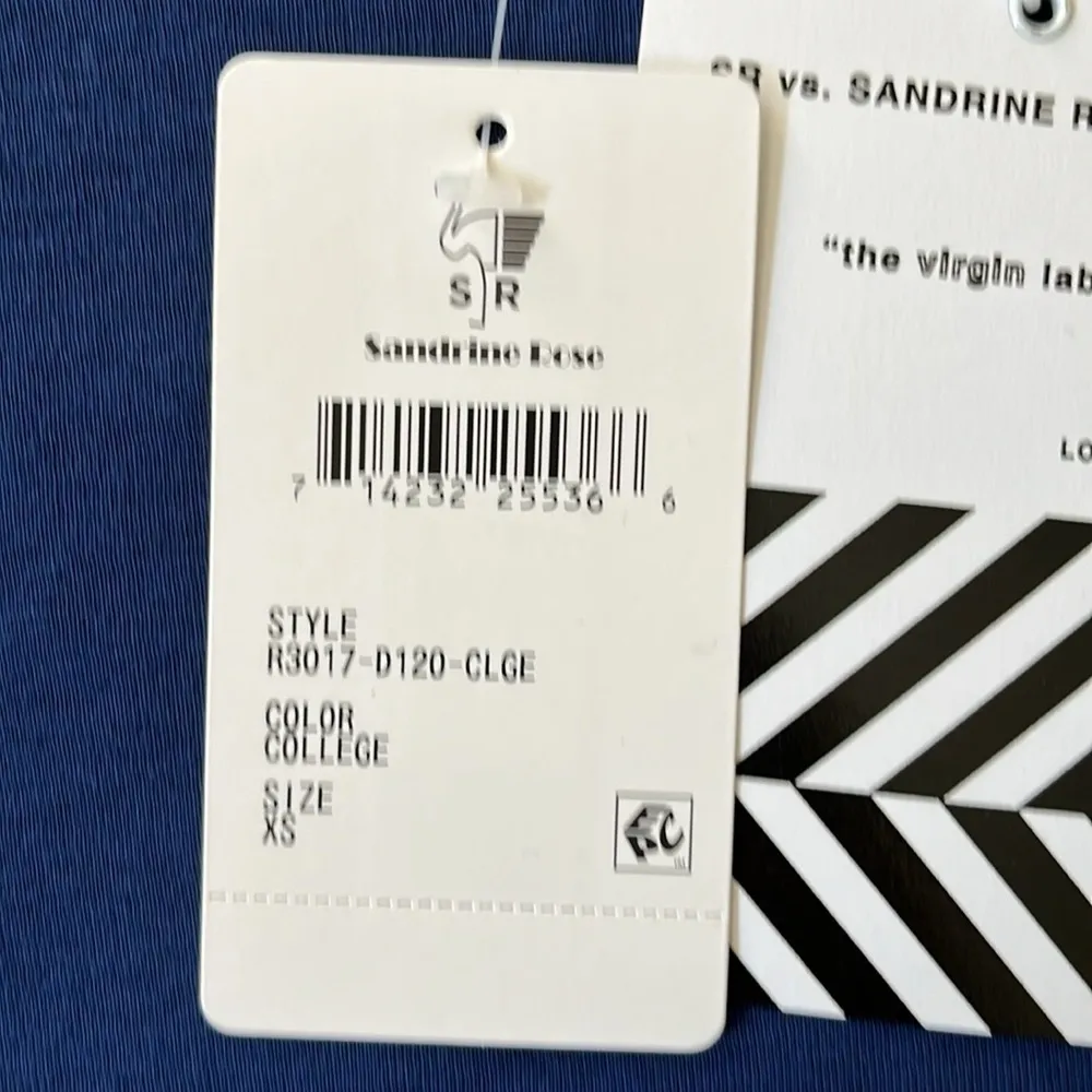 Sandrine Rose Free people Women’s V neck ribbed tee navy blue size XS - Image 3