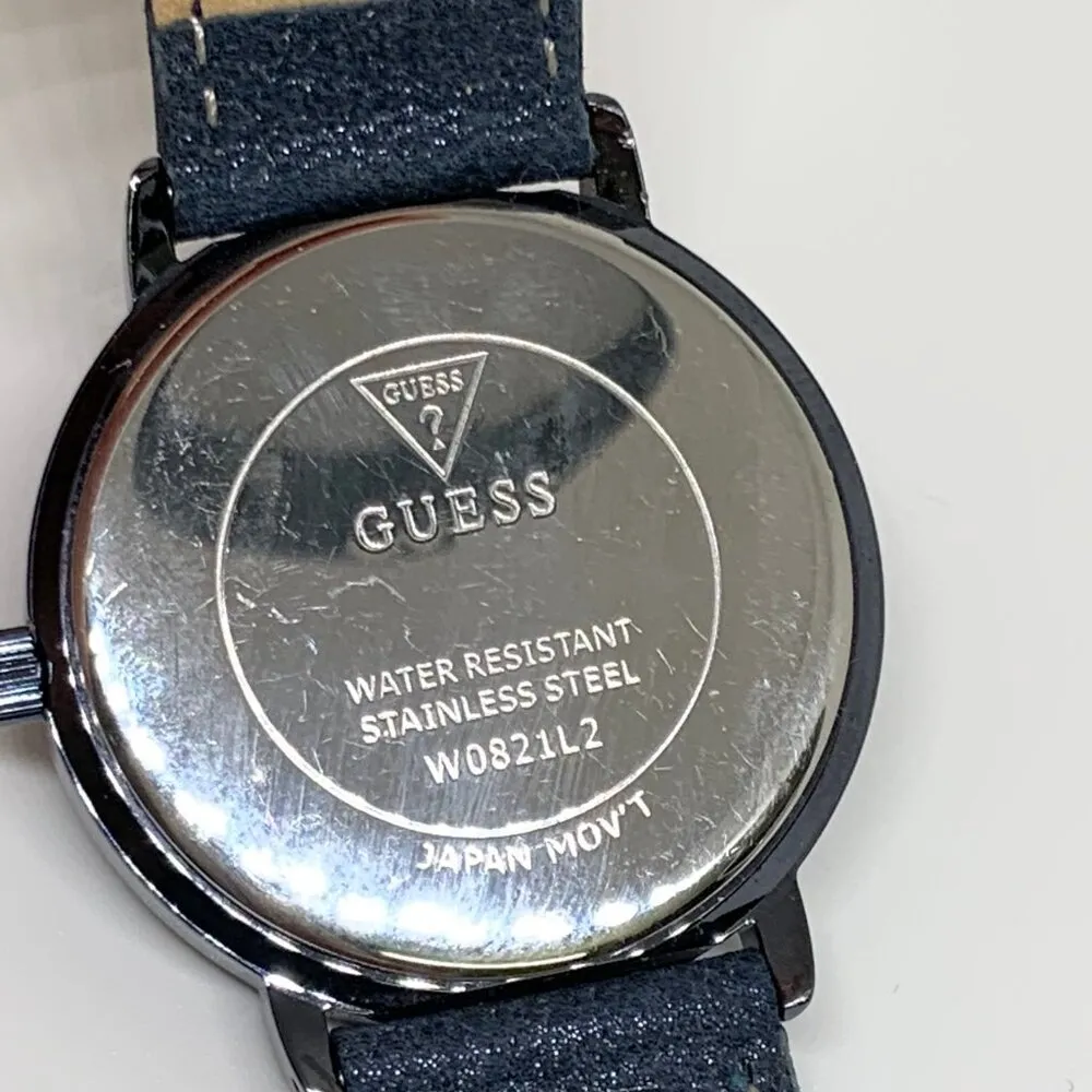 Guess Blue Willow Wildflower 36mm blue tone case Womens Watch Crystals  running - Image 5
