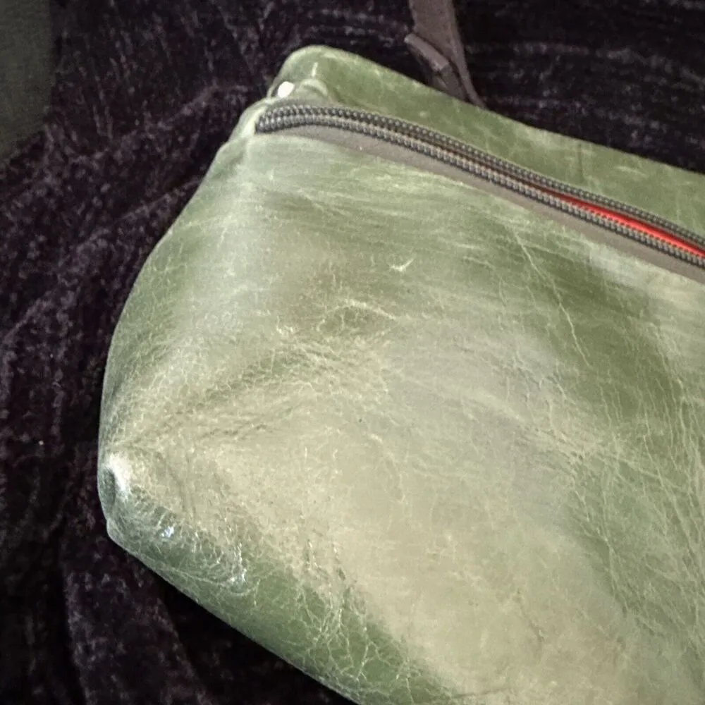 TANO leather handbag | shoulder strap, medium size U2k Green Brown Purse - Image 6