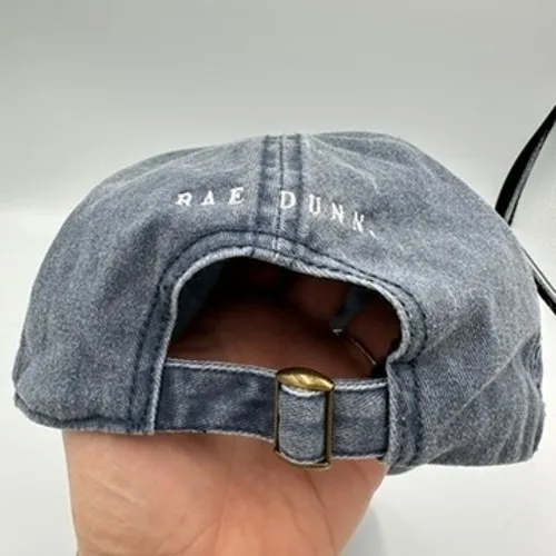 Rae Dunn Thankful Baseball Cap Distressed Blue Cotton One‎ Size Fits Most - Image 4