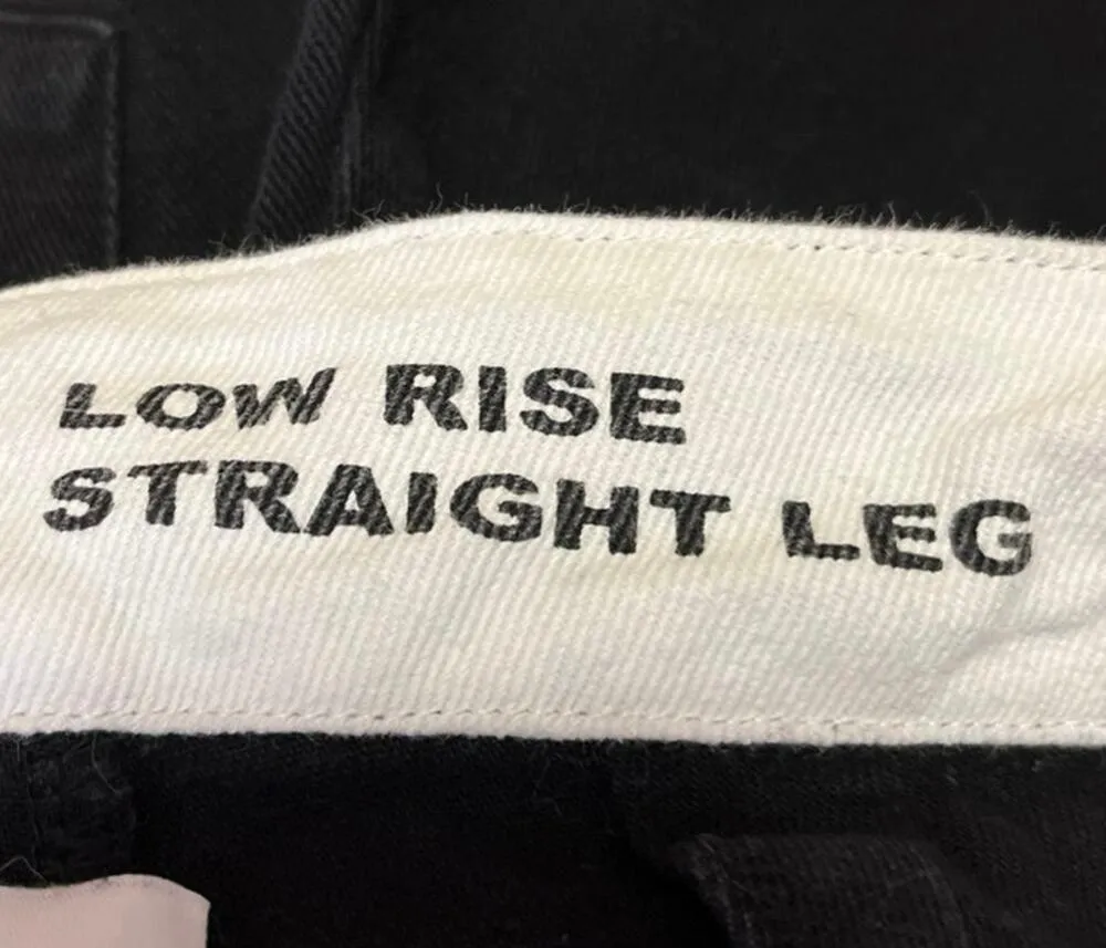 Princess Polly Black Low Rise Straight Leg Crop Trousers Denim Jeans Pants Sz 2 - Image 5