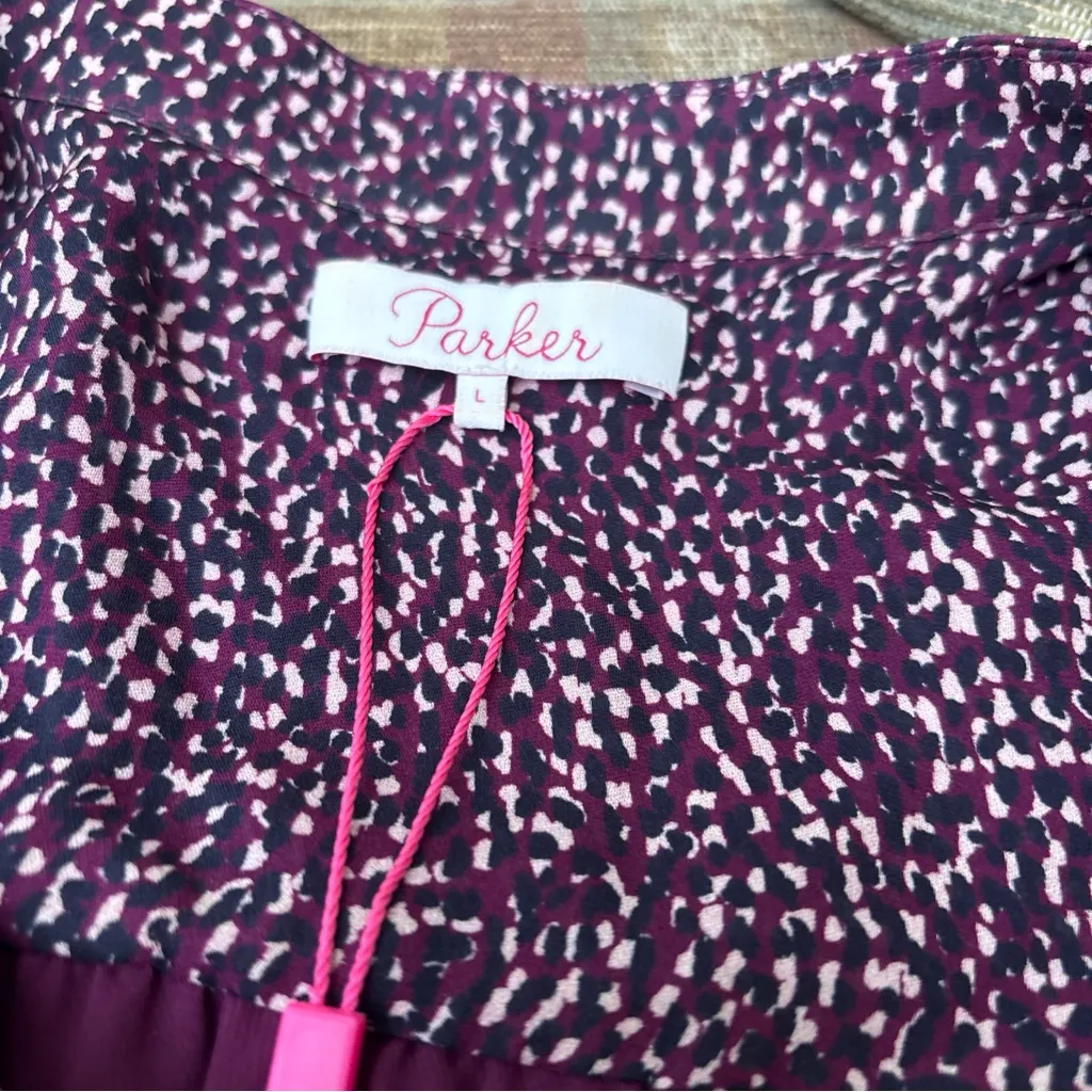 Parker Plum and Pink Patterned Blouse - Image 2