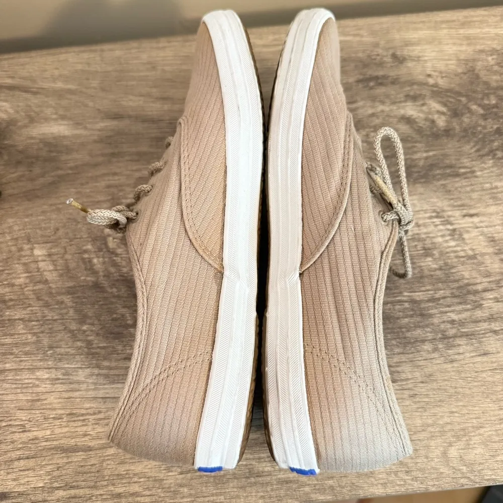 Vintage? Keds Canvas Sneakers Tennis Shoes Women’s Size 9.5 Tan Preppy - Image 10