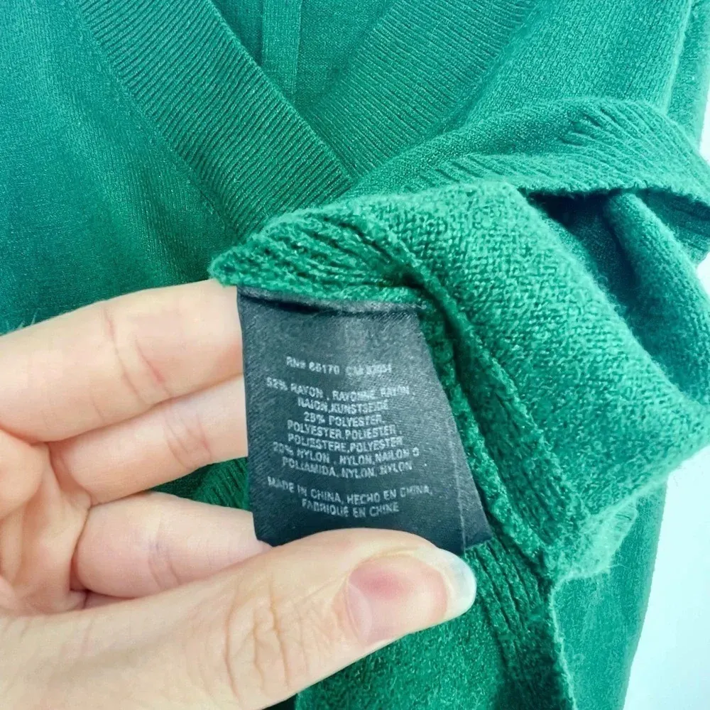 Anthropologie Galicia V-Neck Tunic Sweater in India Green Size XS - Image 6