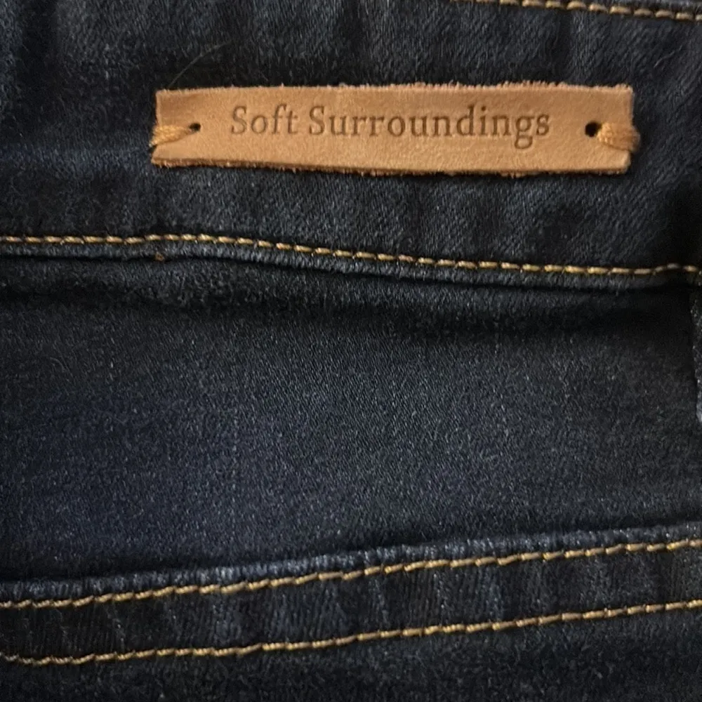 Soft Surroundings Straight Leg Dark Wash Jeans with lots of stretch - Size 10 - Image 7