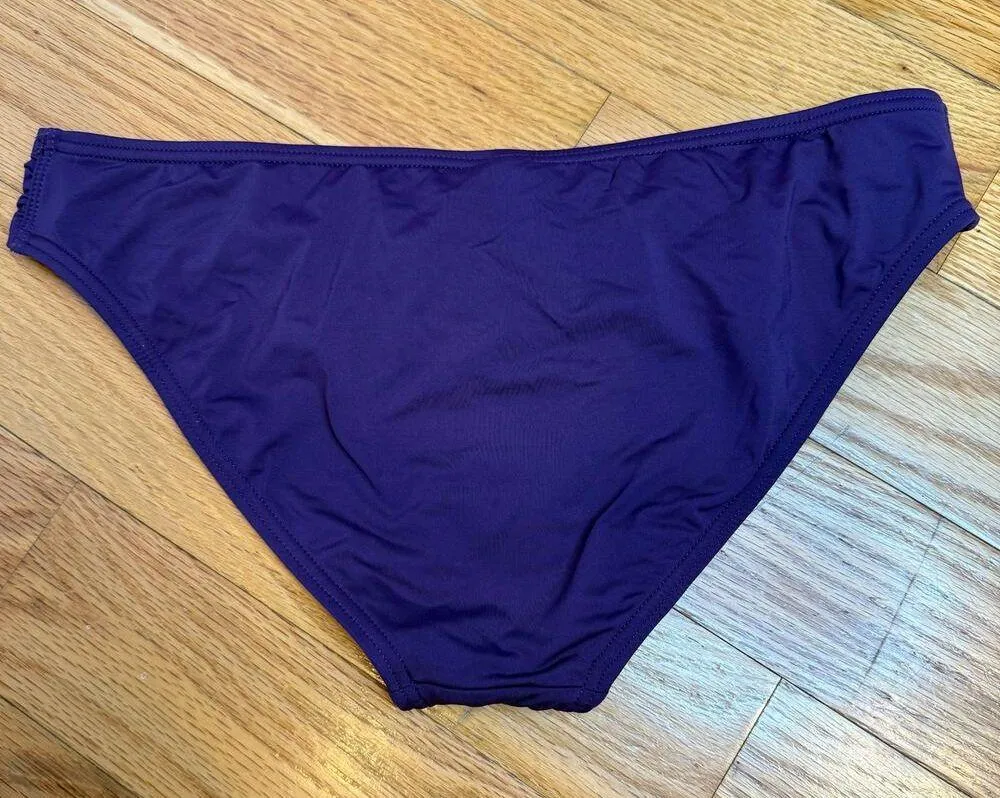Tommy Bahama Purple Bikini Bottoms S Womens Ruched Swim Beach Summer - Image 4