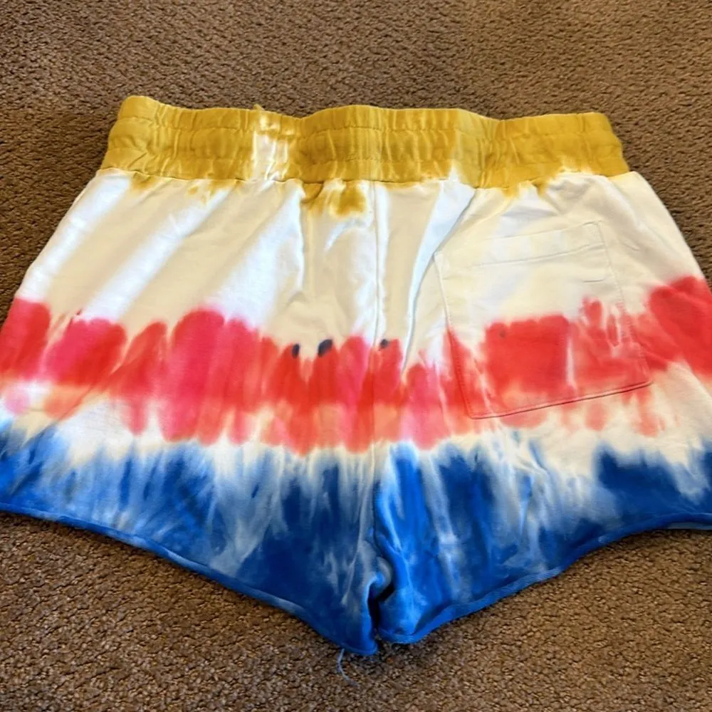 Beach Riot Women’s Red, Gold & Blue Tie Dye Shorts Outfit - Size L - Image 8