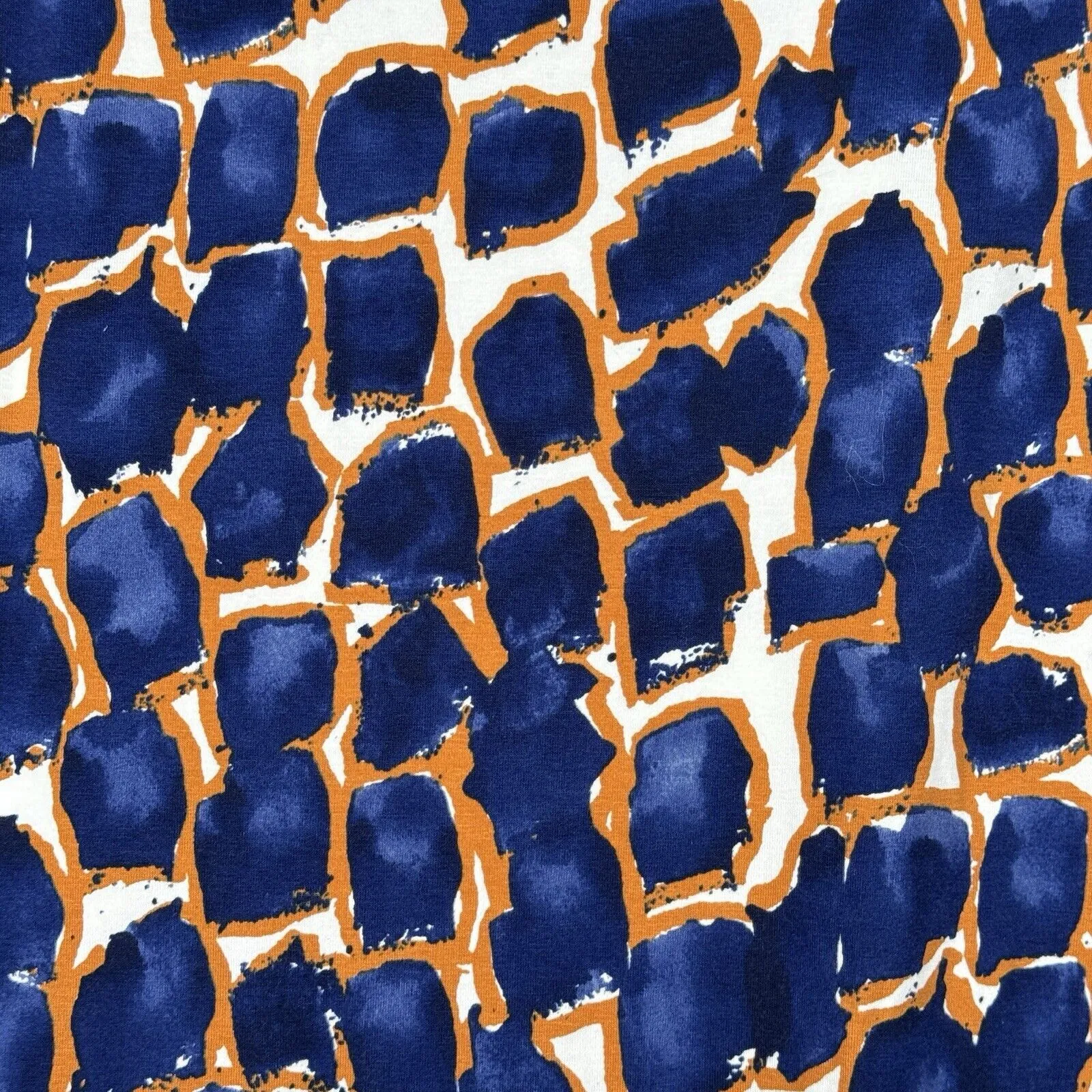 Belle by Kim Gravel Shirt Womens Medium Blue‎ Orange Geometric Casual Colorful Blue - Image 5