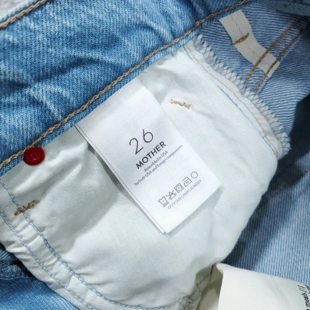 READ Mother Snacks Sugar Cone Maxi Skirt Sweet & Sour Size 26 Light Wash Blue - Image 11