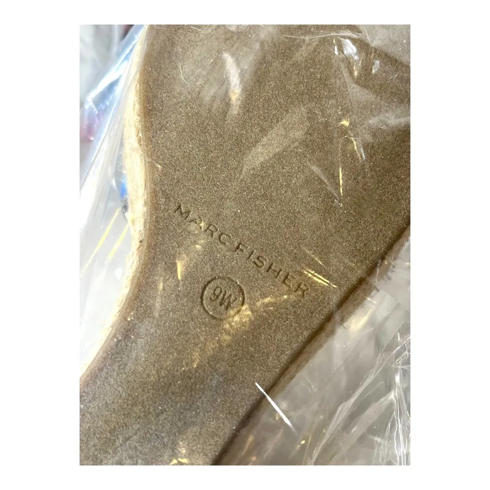 Marc Fisher Teelan Canvas Tie Dye SHOES 9W Ankle Strap Espadrille Wedge SANDALS - Image 4