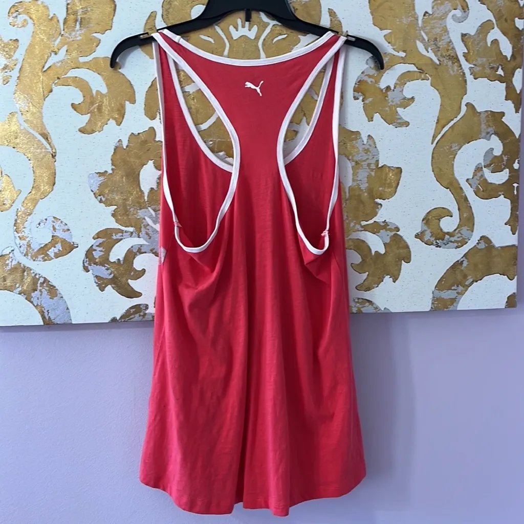 Puma Size XL Pink & White‎ Racerback Tank - Image 3