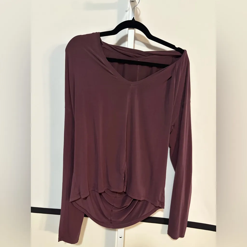 Lululemon Athletica Deep Purple Long Sleeve Top - Image 3