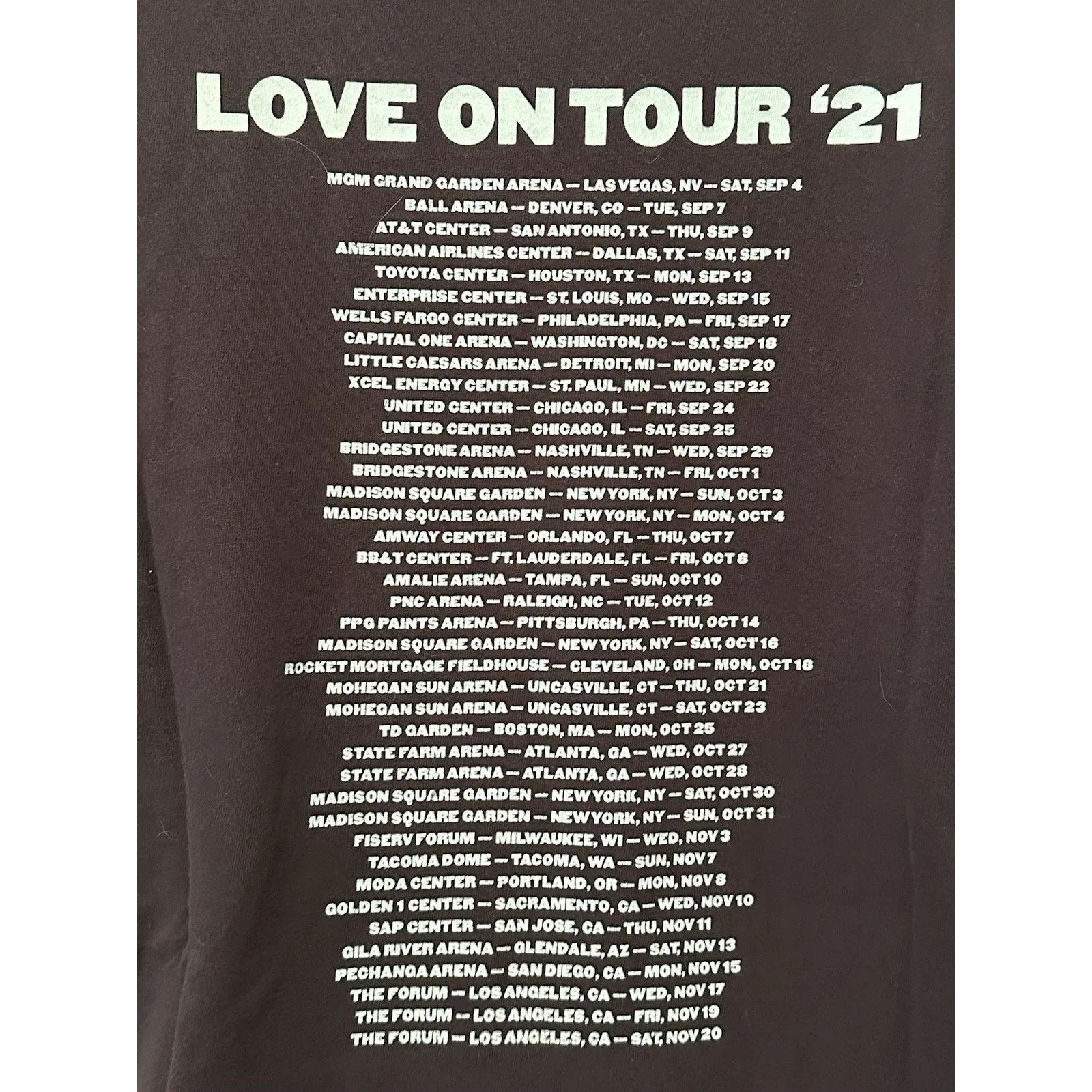 Harry Styles Love on Tour T-Shirt 2021 Comfort Colors Size L Large EUC!! - Image 5