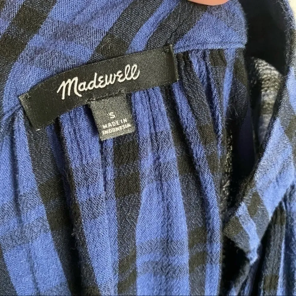 Madewell • Highroad Popover Shirt in Chelton Plaid Blue Black - Image 4