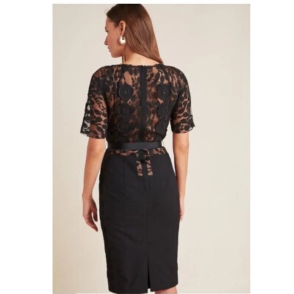 Anthropologie Beguile by Byron Lars Carissima black lace sheath dress Size 4 - Image 3