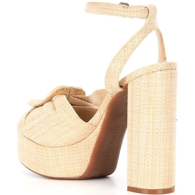 Gianni Bini Textured Tan Platform Heels Size 8.5 - Image 4