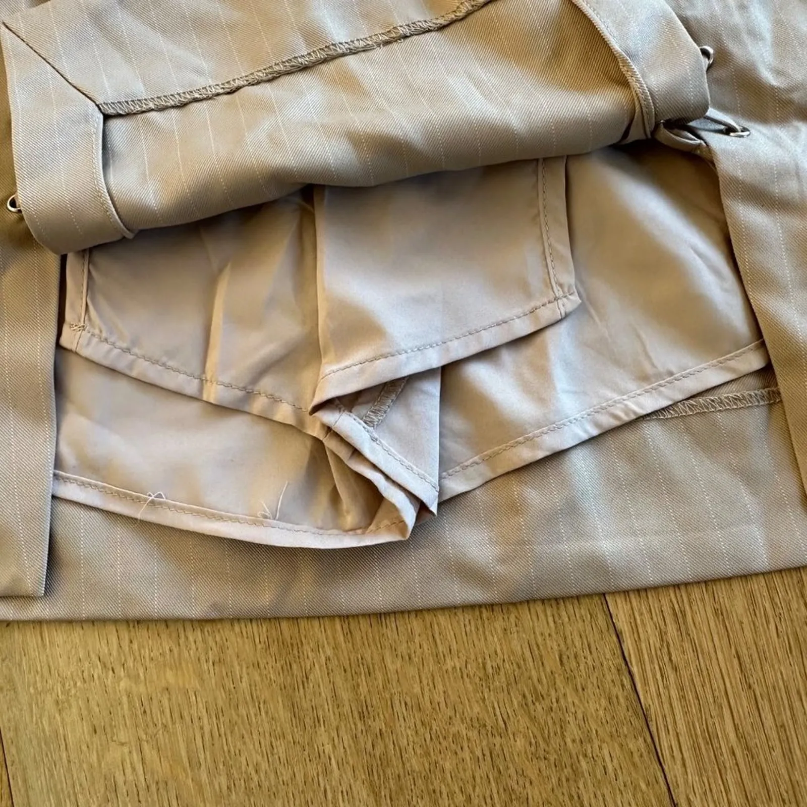 NIA Maya Corset and Brea Skort Set in Dune Beige with Criss Cross Tan Size XS - Image 6