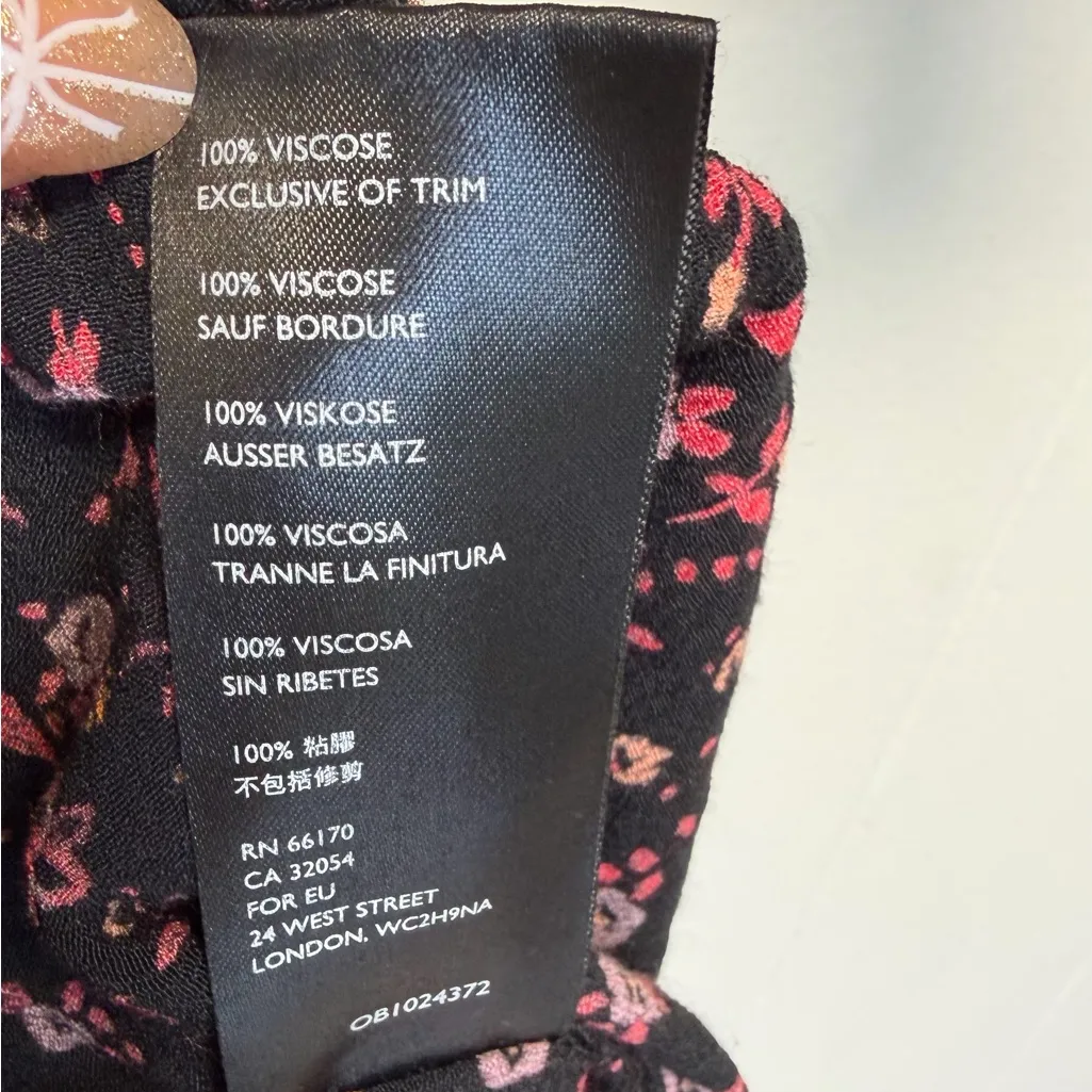 FREE PEOPLE Take A Little Time Floral Midi Tiered Dress Size 4 - Image 8