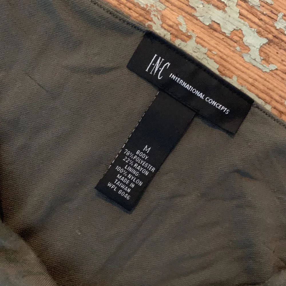 Army Green Ruched Dress - Image 3