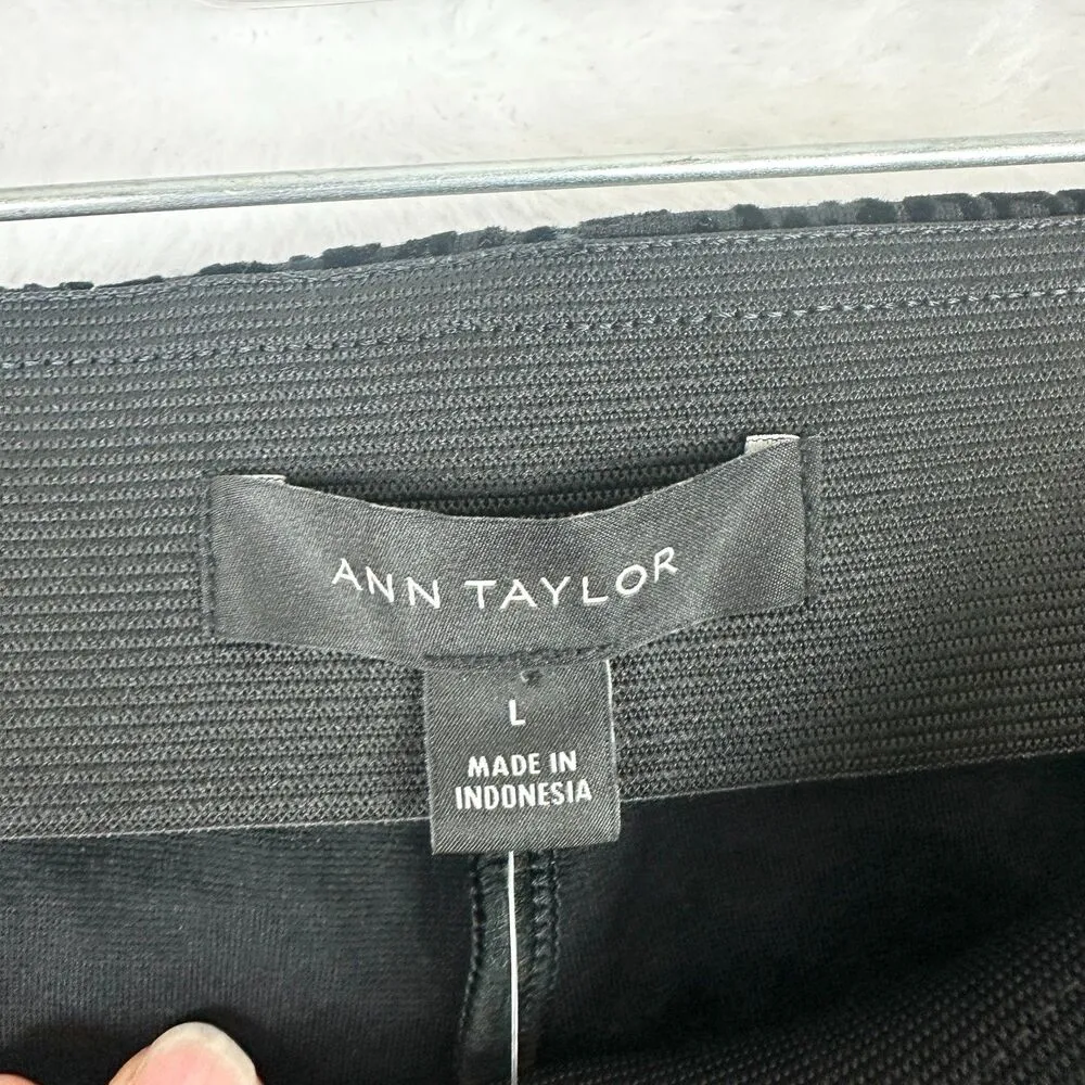 The Flocked Animal Print Side Zip Legging Size Large Black NWT - Image 5