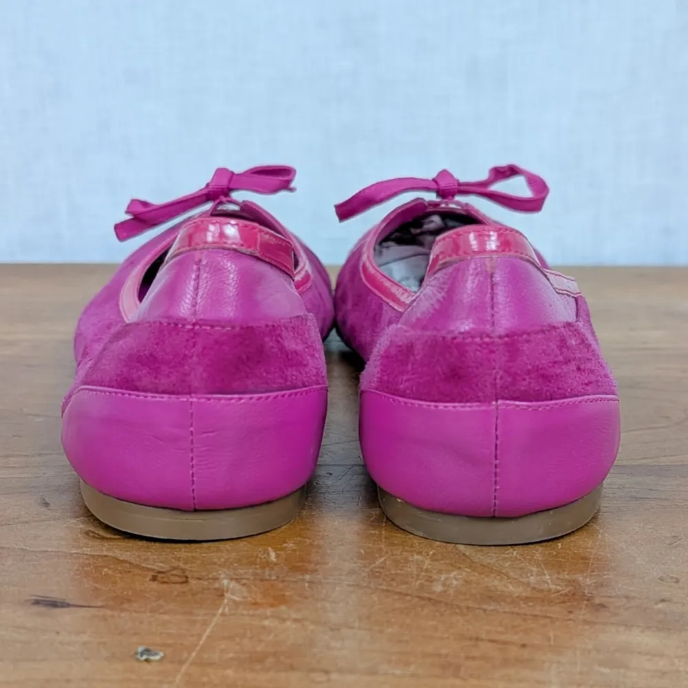 Dune London Pink Leather Flats Size 40 - Image 7