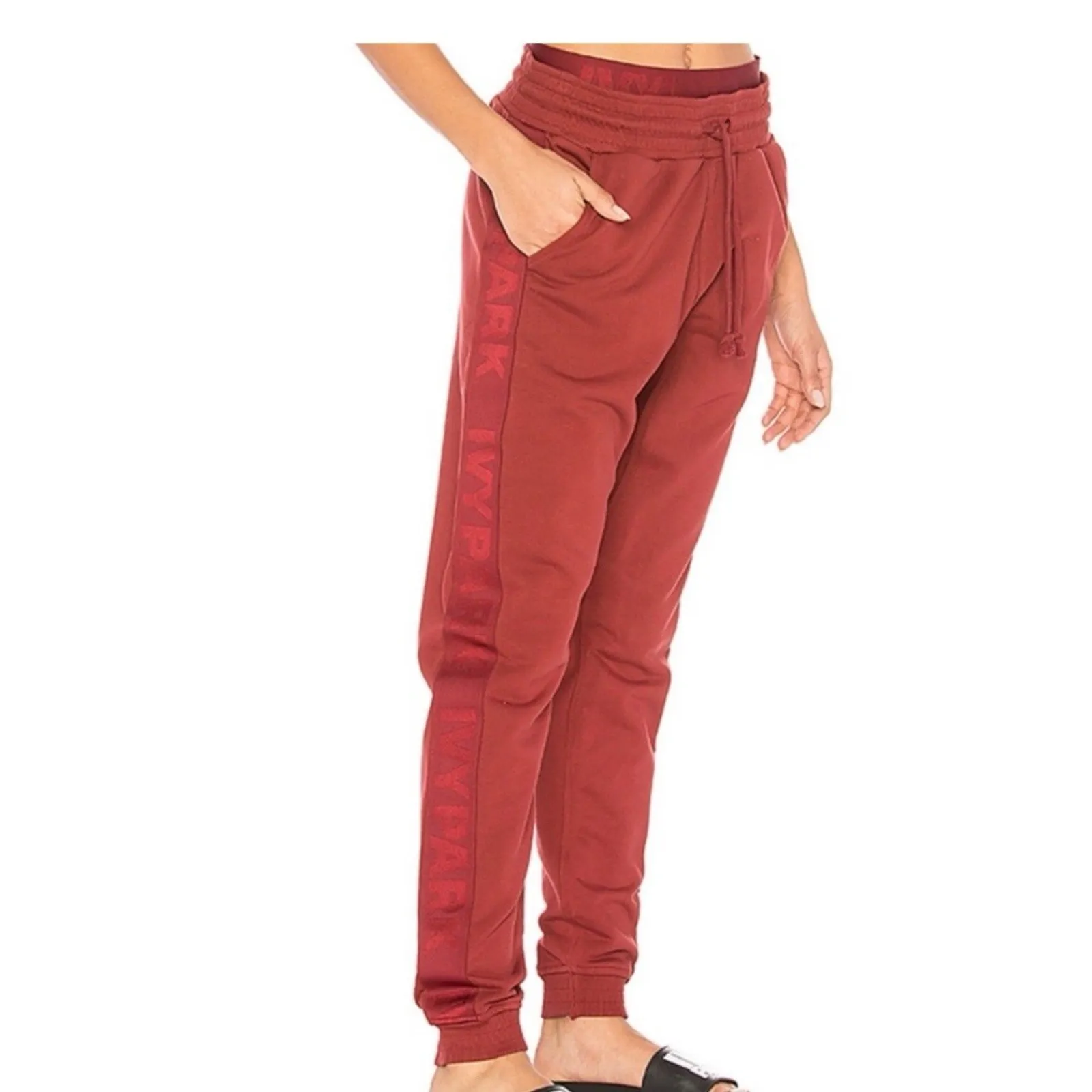 Ivy Park Sweatpants Womens size small Burgundy Rust Jogger - Image 12