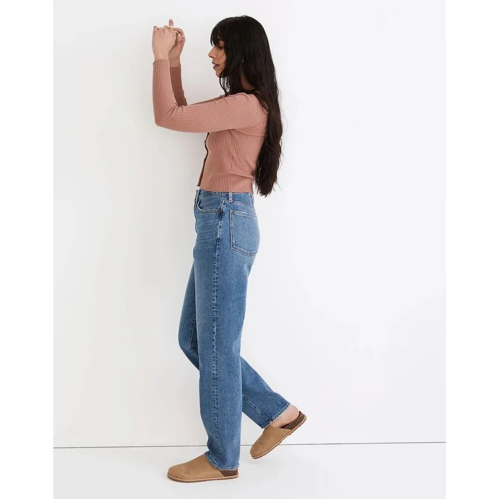 Madewell Baggy Straight Jeans in Westmont Wash All Cotton High Waist Denim 30 - Image 4
