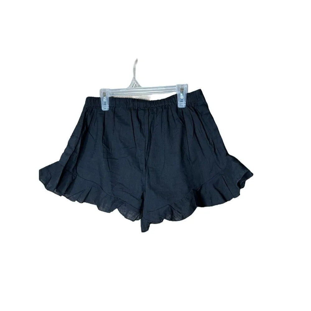 Boohoo Black Cotton Shorts‎ Size 4 - Image 4