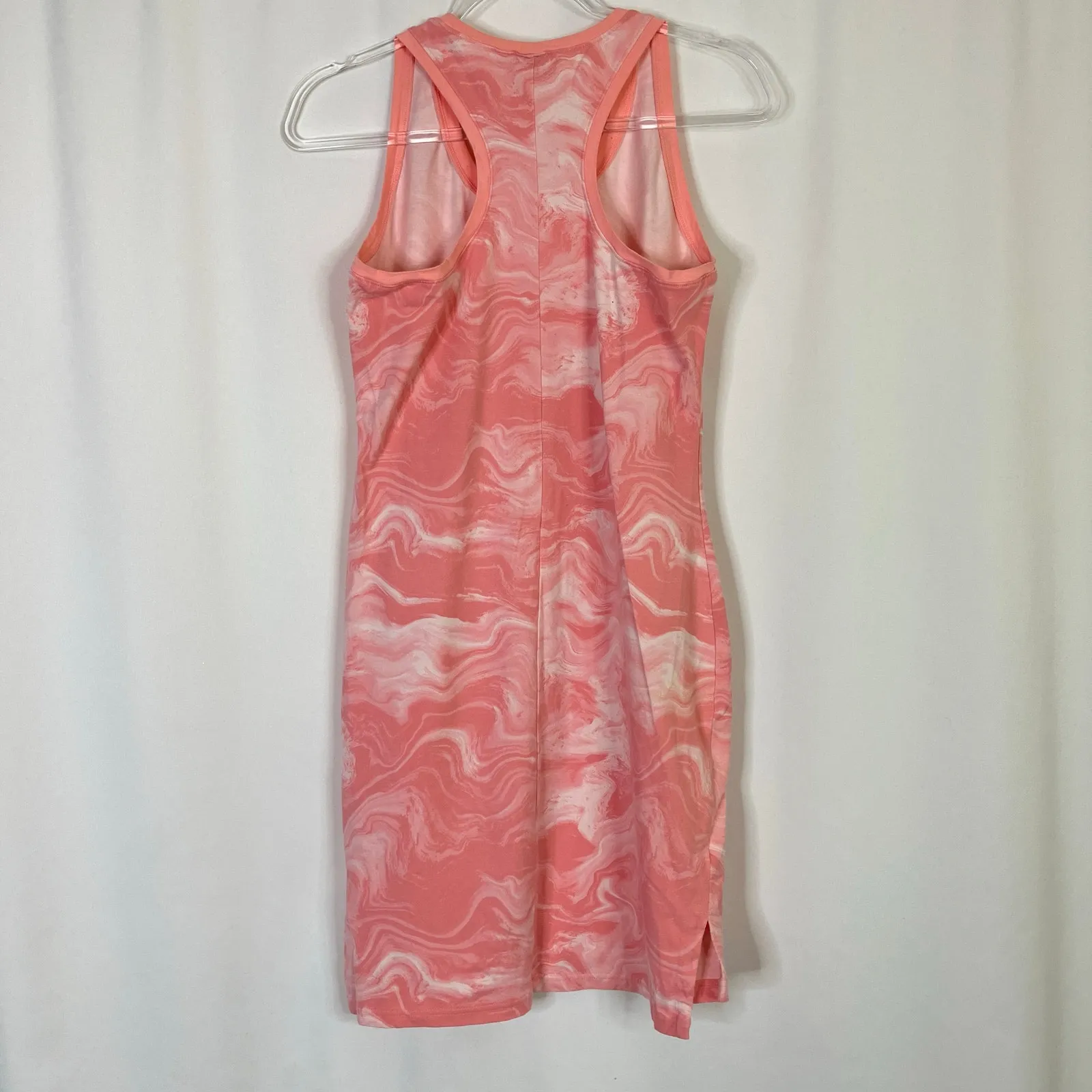 Puma | Pink Wavy Athletic Racerback Tank Dress Casual Athleisure Womens Large - Image 5