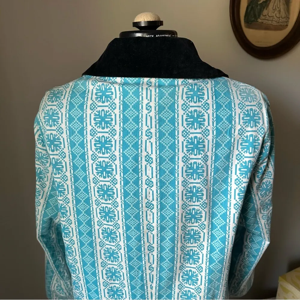 Vintage 1960s mod snowflake cocoon coat Size L - Image 3