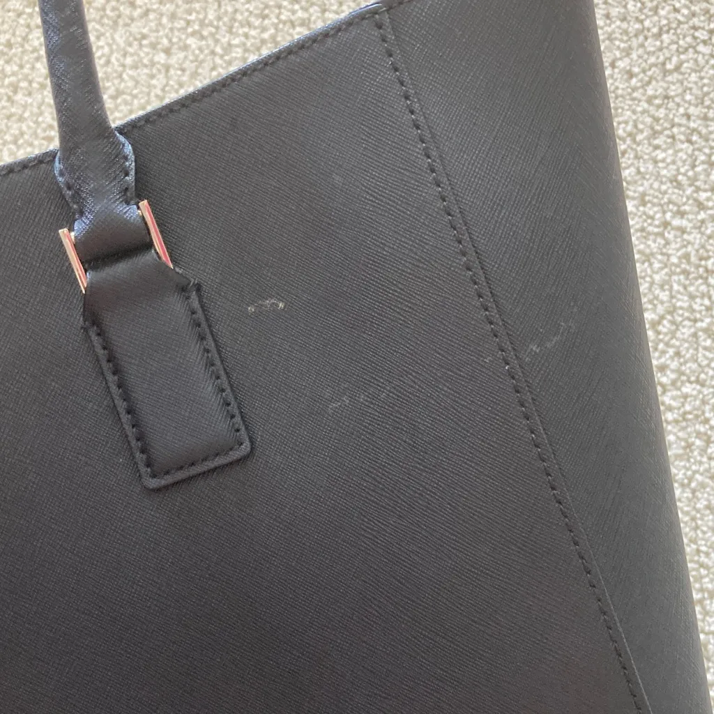 Kate Spade Large Black Tote Bag Multi Compartments Zip Top Closure Laptop EUC - Image 10