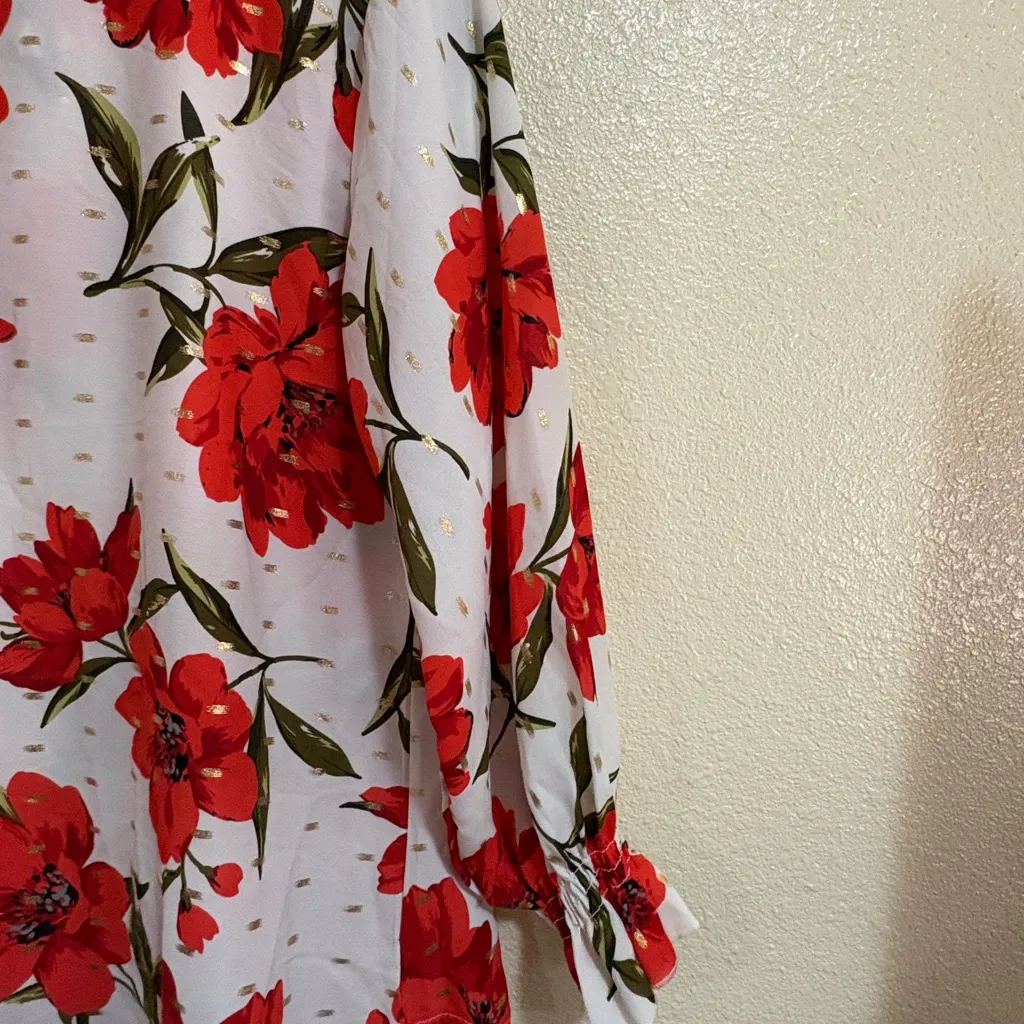 Jon & Anna Red Floral Blouse - Image 3