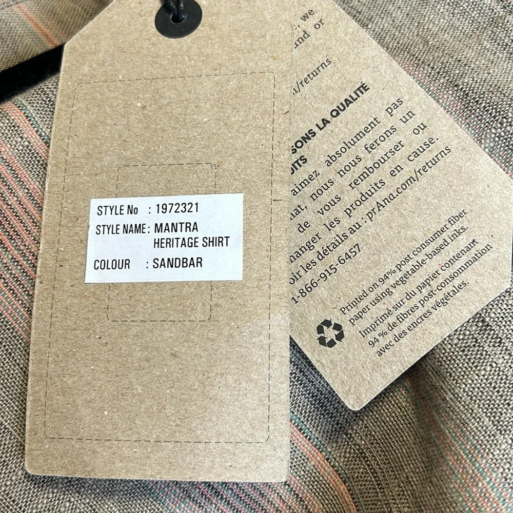 NWT PRANA  Mantra Heritage Shirt Men’s XS Unisex‎ - Image 4