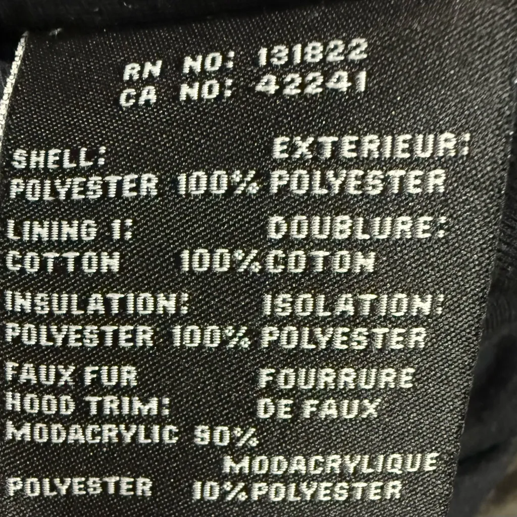 SAM. 13/NYC Olive Utility Puffer‎ Vest Faux Fur Hood Funnel Neck Fishtail Hem XA Green Size XS - Image 6