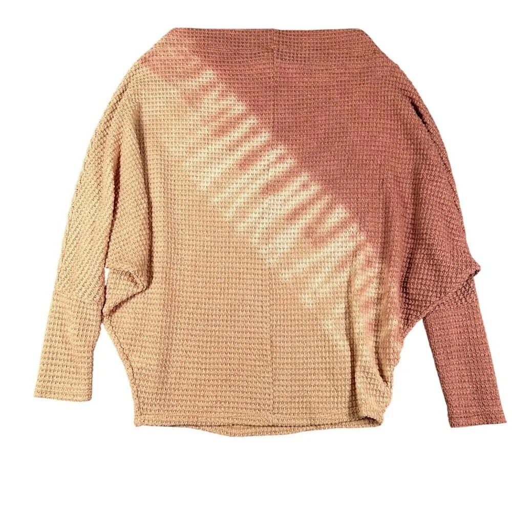 BKE Buckle Womens Small Oversized Pink Dolman Pullover Ombre' Sweater Boat Neck - Image 5