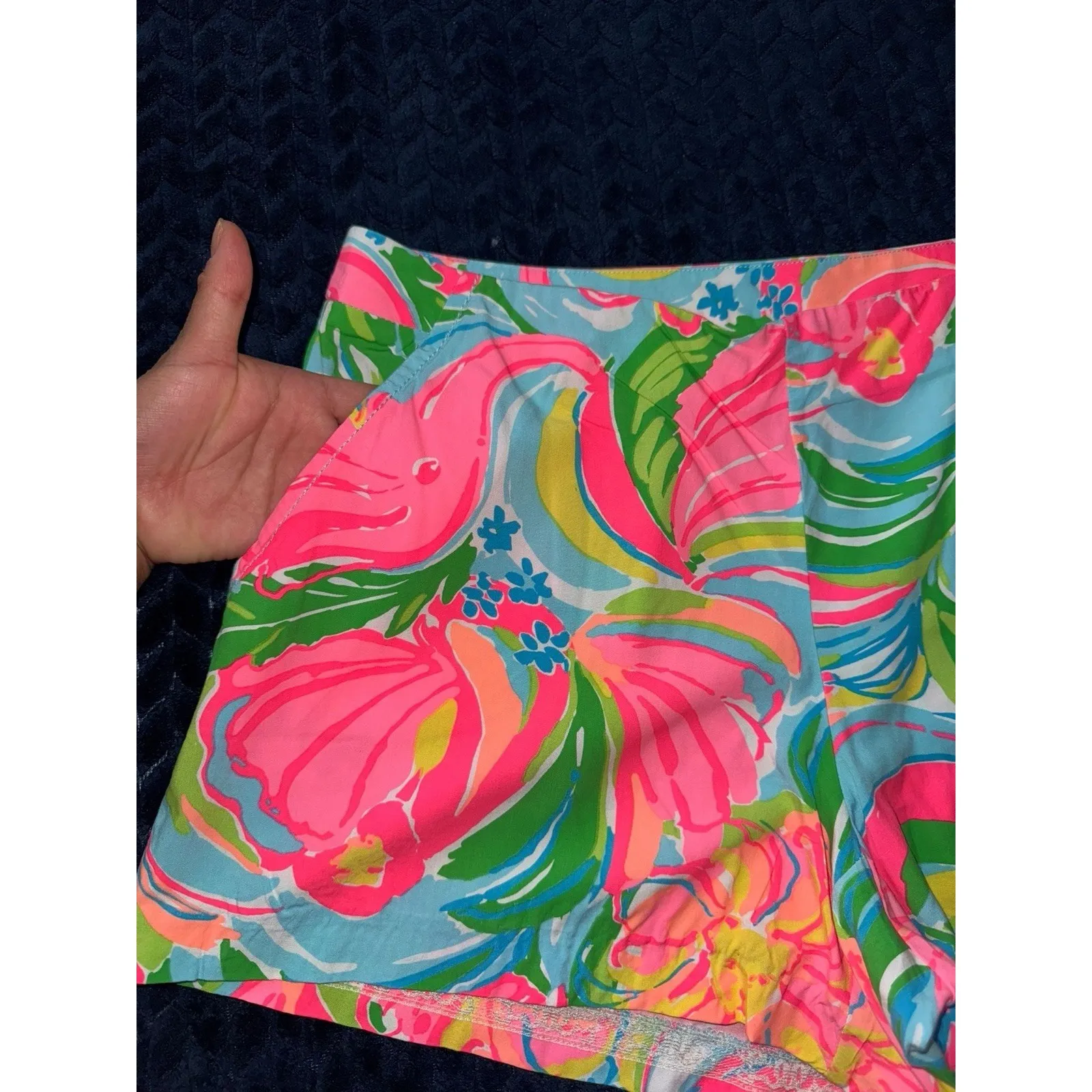 Lilly Pulitzer‎ Shorts Women Jeannie Multi So A Peeling Rayon Pockets Sz 8 - Image 6