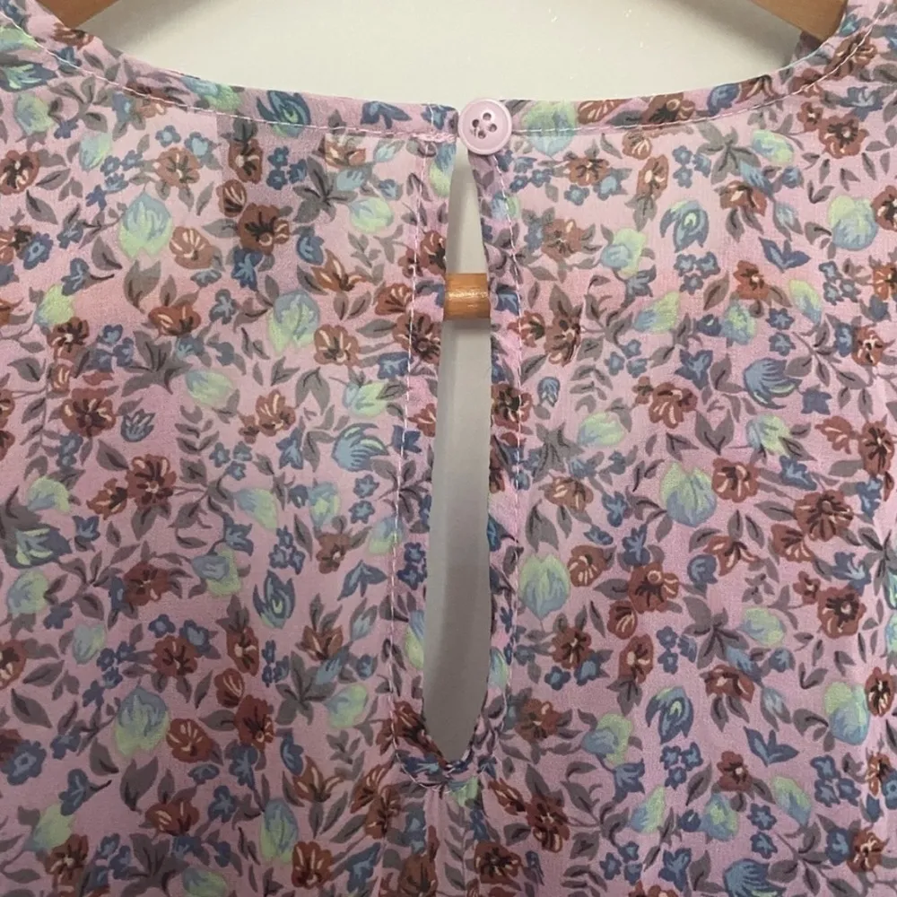 Wild Fable Lavender Long Ruched Sleeve V Neck Dress Size Small - Image 8